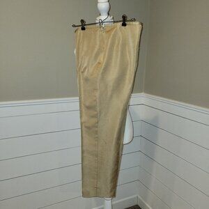 Ann Taylor 100% Silk Gold Pants
